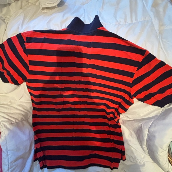 Polo by Ralph Lauren Mens XL Orange and Blue Polo Collared Shirt - Picture 3 of 7